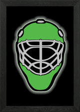Goalie mask simple Framed Wall