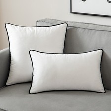 UK Velvet Piped Edge Cushion
