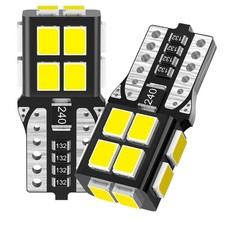 Pair Car White LED T10 5050