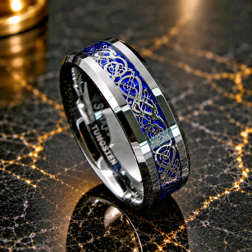 6mm silvering celtic dragon - 8/6mm,