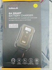 HALFORDS  ADVANCED - 6A SMART BATTERY CHARGER SUITABLE FOR 6V AND 12V BATTERIES