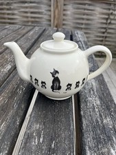 Albert Dubout TEAPOT 2002 Editions Clouet France Cat and kittens teapot