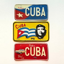 3 Cuban Novelty License Plates