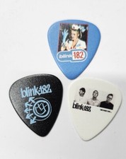 3 x BLINK 182 GUITAR PLECTRUM 0.71MM EMO PUNK TRAVIS BARKER TOM DELONGE MARK 
