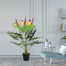 75cm Artificial Bird of Paradise Tree in Pot Realistic Fake Indoor Outdoor Plant