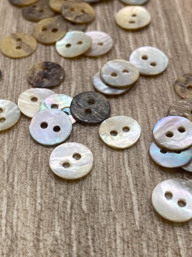 9mm mother pearl - buttons, 2