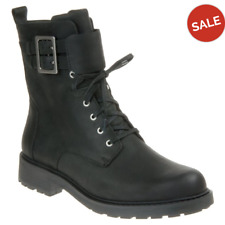 Clarks Ladies Boots ORINOCO 2 Lace Black Leather UK 3.5 / 36 Wide Fit