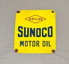 VINTAGE 12” SUNOCO MOTOR OIL