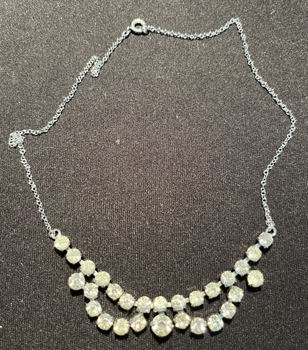 Vintage diamante necklace - vintage,