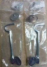 XFORTÂ® 150mm Chrome Cabin Hook, Gate Latch, Door Latch, Door Hook, Hook and Eye