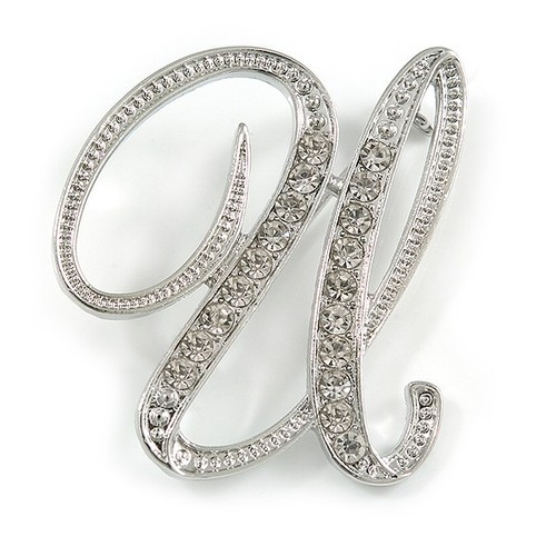 Rhodium plated clear - rhodium,
