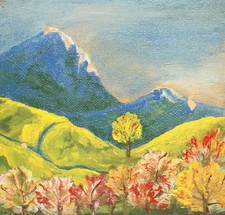 Vintage postimpressionist oil