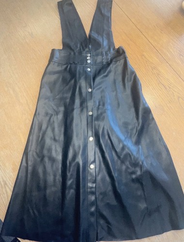 Zara black faux - , leather
