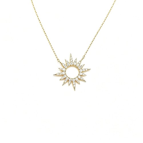 925 sun pendant necklace - 925,