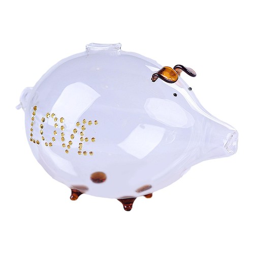 18cmx12cm glass piggy - glass, bank
