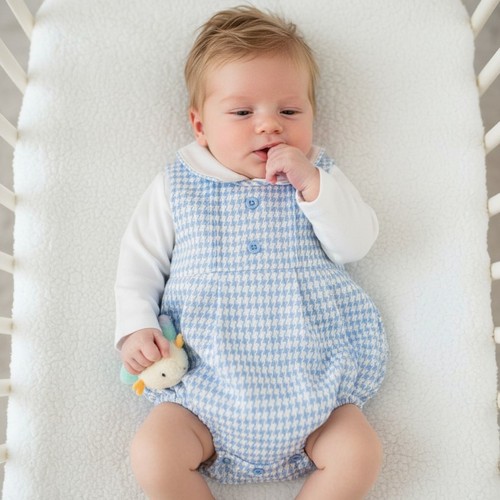 Baby boys blue white checked - boys,
