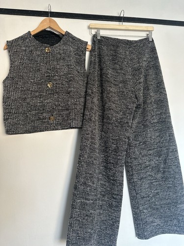 Zara grey thick knit - grey,