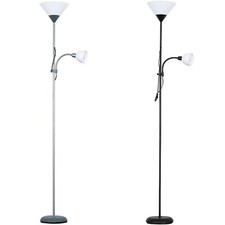 Mother & Child Standard Floor Lamp Uplighter Adjustable Reading Standing Light