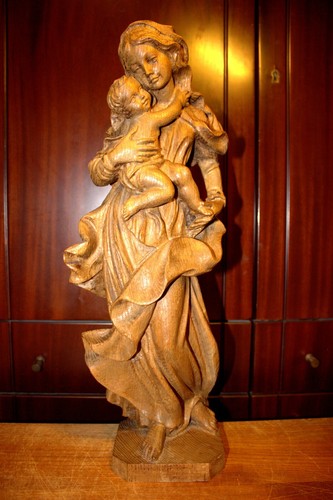 Antique hand carved wood - carved,