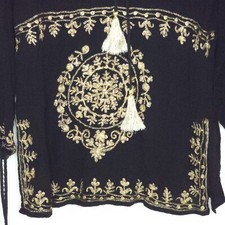 Black Gold Kaftan LG Top