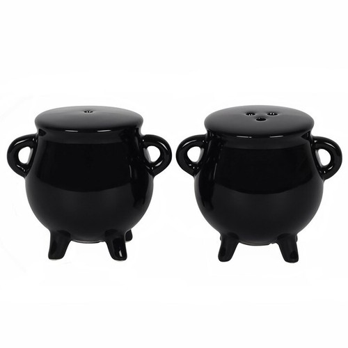 Gothic black cauldron cruet - black,
