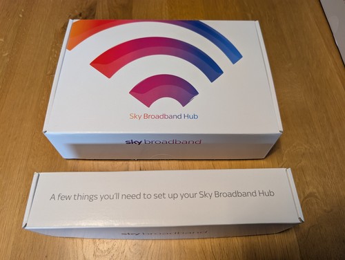 Sky broadband black router - broadband,