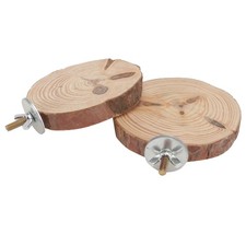  2 PCS Pine Perch Wooden Bird