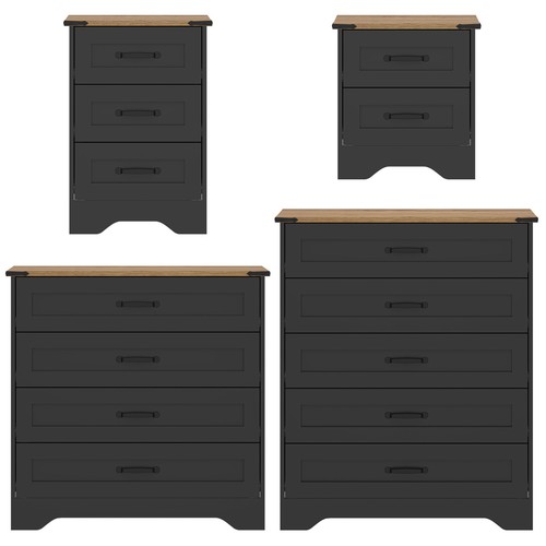 Panelled chest of - 3,