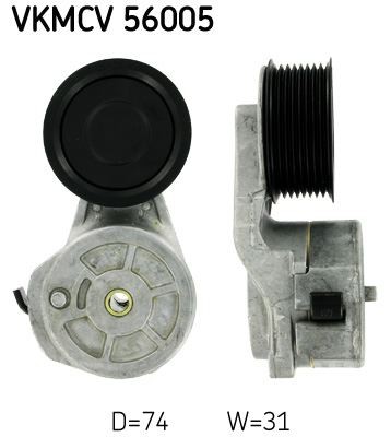Ribbed belt tensioner for - v-ribbed,