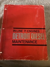 1970 Detroit Diesel Maintenance in-line 71 engines book General Motors 6se177