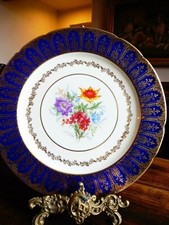 Superb Paragon Large Cabinet Floral Gilted Cabinet Plate 10.5ins