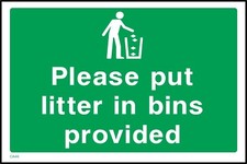 Please put litter in bins