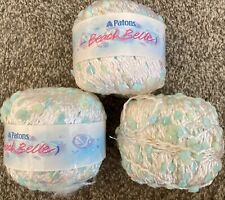 JOB LOT KNITTING WOOL YARN/3 X 50G/CRAFT/RAINBOW/ACRYLIC/VISCOSE/POM POM