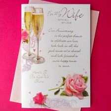 WIFE Anniversary Card  9"x6"