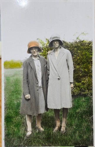 Vintage 1930 hand tinted rppc - hand-tinted,