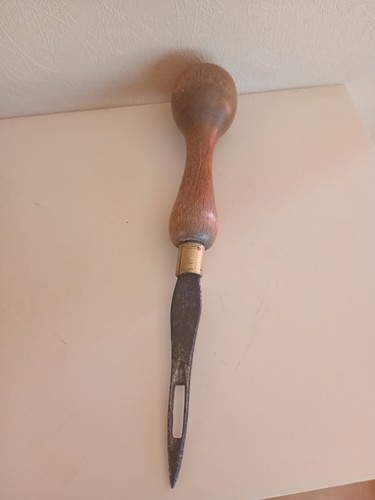 Vtg leather working - leather, tool