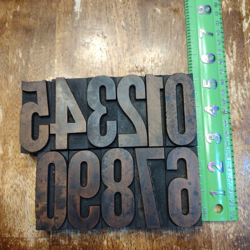 Vtg numbers letterpress - vtg, 2