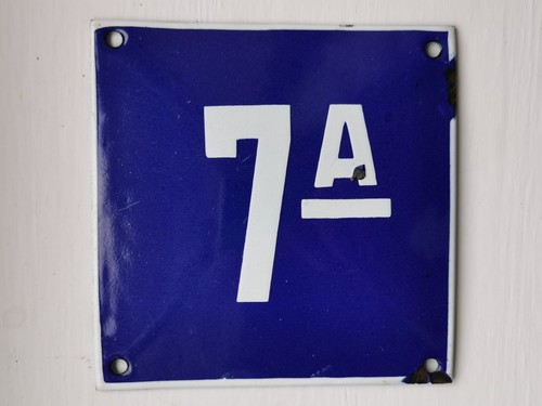 Vintage a enamel street - a,
