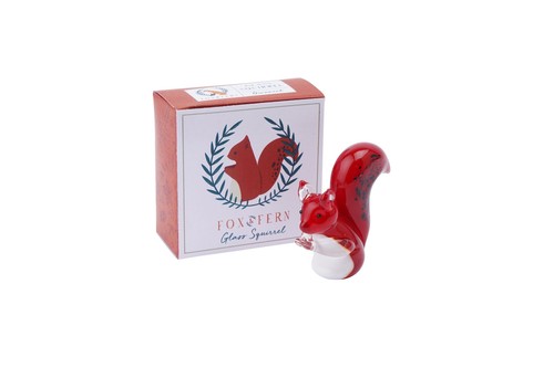 Glass squirrel ornament - squirrel, in