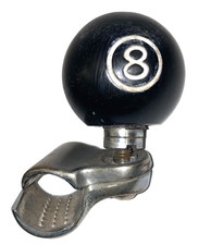 Vtg Black 8 Ball Pool Steering