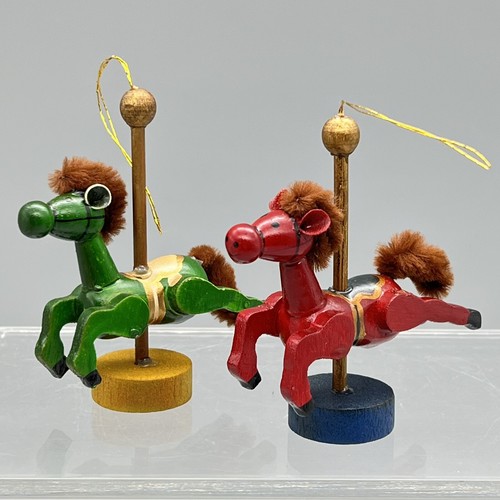 Vtg lot hand painted wooden - vtg,