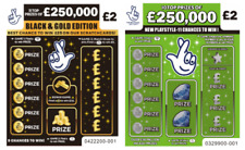 4x Fake £250K Winning Scratch