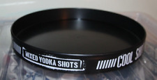 Cool Shot Mixed Vodka Shots Round Black Plastic Pub Tray Man Cave, Home Bar