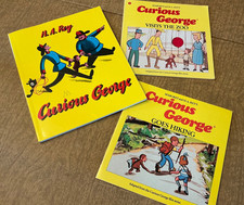 3 CURIOUS GEORGE BOOKS MARGRET