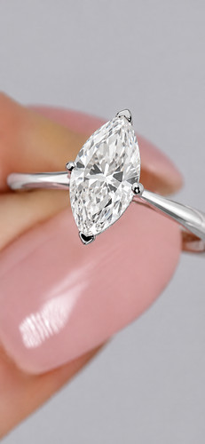 Marquise solitaire lab - marquise,