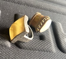Vintage statement ring yellow - statement,