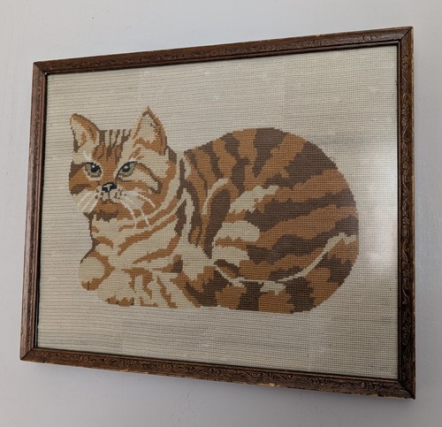 Vintage framed tapestry - vintage,
