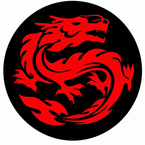 Red dragon sticker decal - sticker,