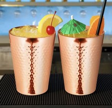 450ml Hammered Copper Plated