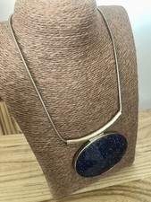 Lola Rose Boutique Collection Stunning Blue Sandstone Necklace With Velvet Pouch